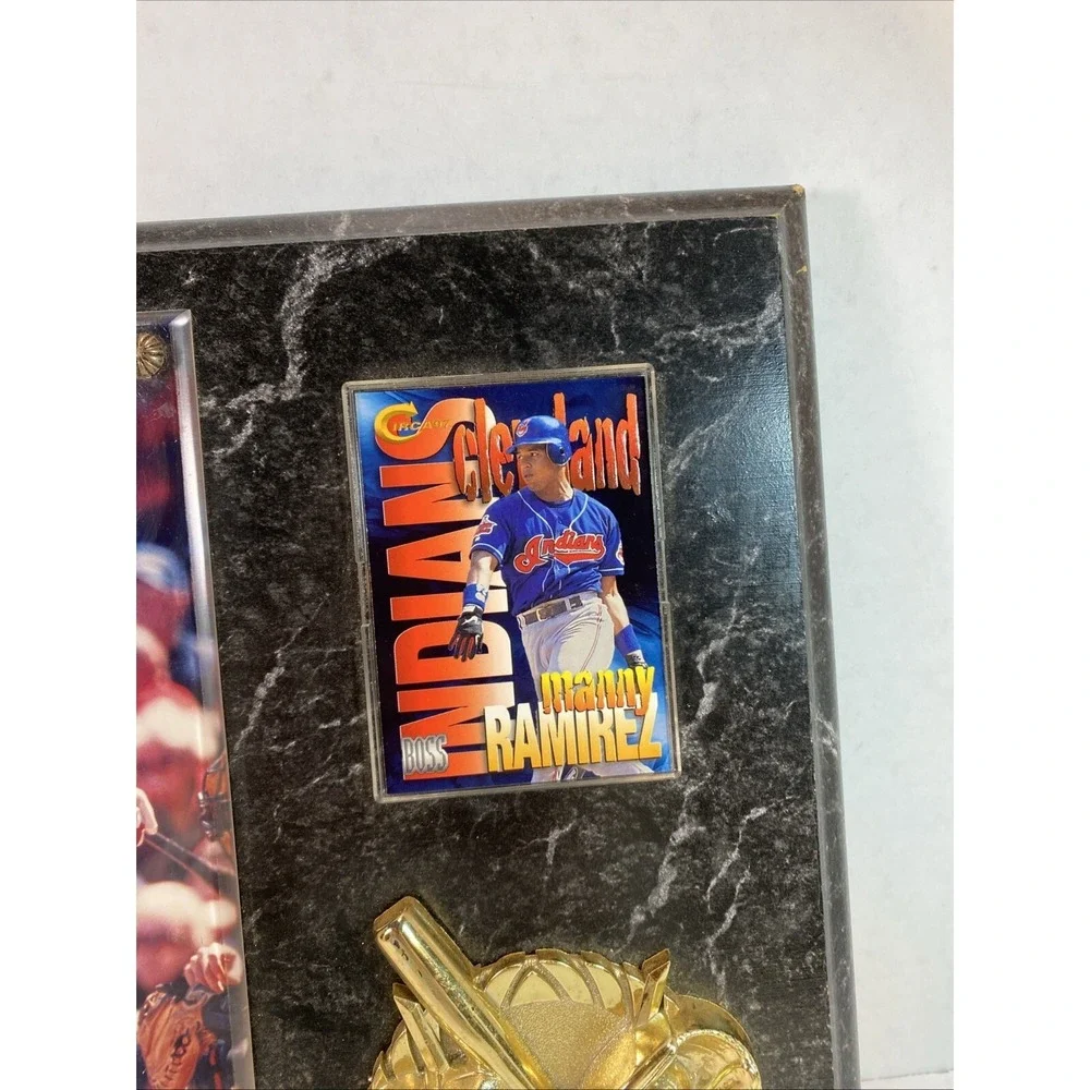 MANNY RAMIREZ 8X10 PHOTO With Card Cleveland‎ 1999 plaque Vintage